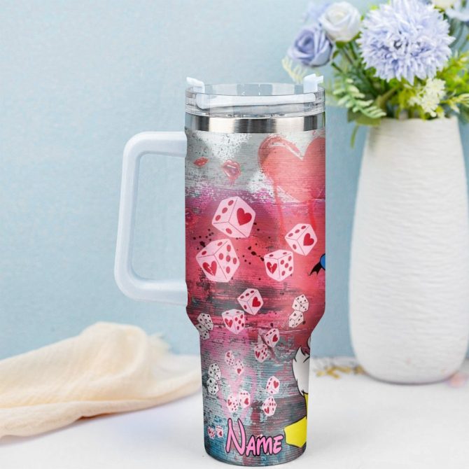 Donald Duck Cartoon Custom Stanley Quencher 40Oz Stainless Steel Tumbler With Handle - Image 3