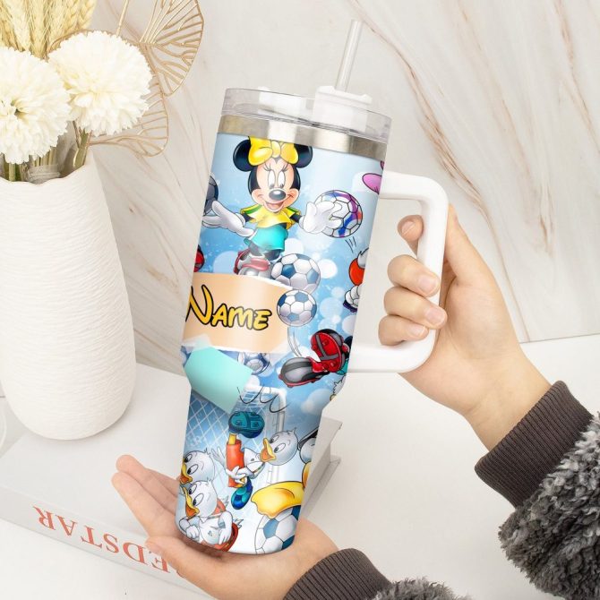 Donald Duck Cartoon Custom Stanley Quencher 40Oz Stainless Steel Tumbler With Handle - Image 4