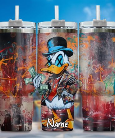 Donald Duck Cartoon Custom Stanley Quencher 40Oz Stainless Steel Tumbler With Handle