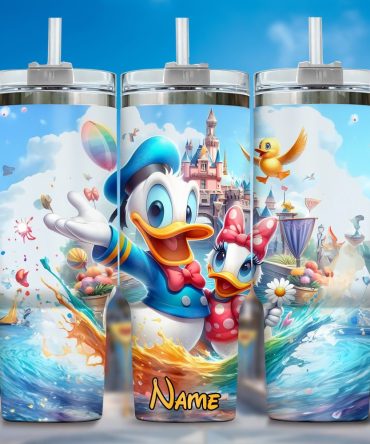 Donald Duck Cartoon Custom Stanley Quencher 40Oz Stainless Steel Tumbler With Handle