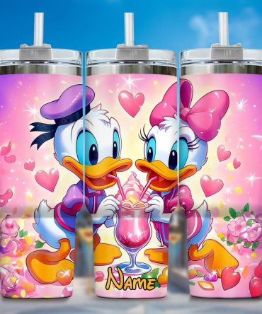 Donald Duck Cartoon Custom Stanley Quencher 40Oz Stainless Steel Tumbler With Handle