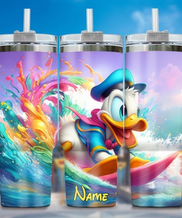 Donald Duck Cartoon Custom Stanley Quencher 40Oz Stainless Steel Tumbler With Handle