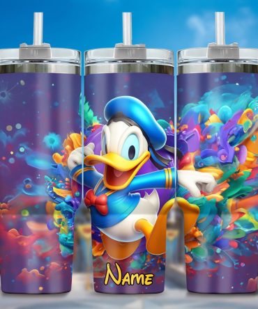 Donald Duck Cartoon Custom Stanley Quencher 40Oz Stainless Steel Tumbler With Handle