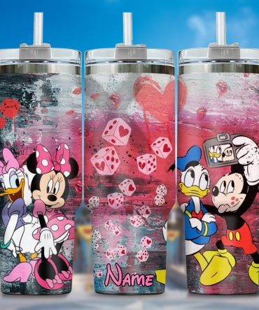 Donald Duck Cartoon Custom Stanley Quencher 40Oz Stainless Steel Tumbler With Handle