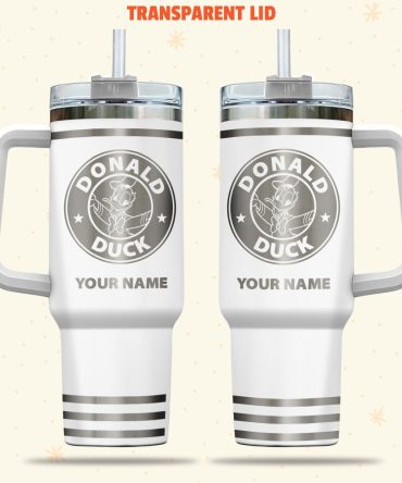 Donald Duck Disney Cartoon Custom Stanley Quencher 40Oz Stainless Steel Tumbler With Handle