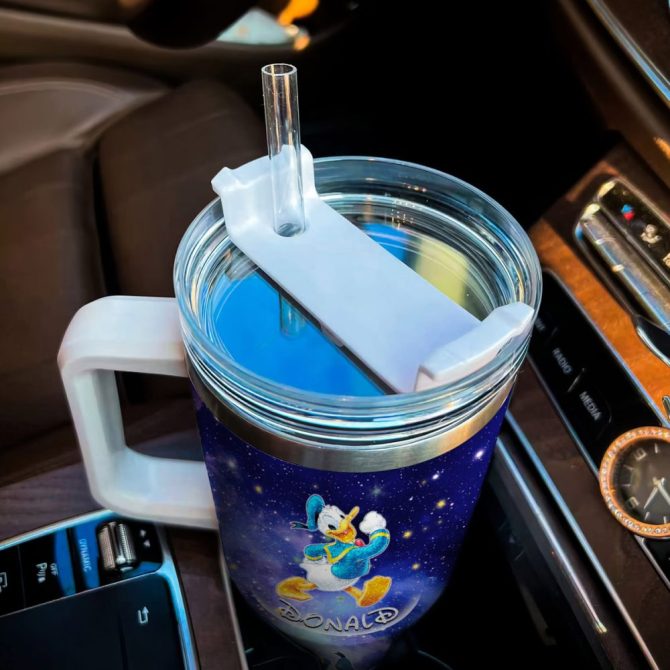 Donald Duck Mickey Mouse And Friends Cartoon Custom Stanley Quencher 40Oz Stainless Steel Tumbler With Handle - Image 4