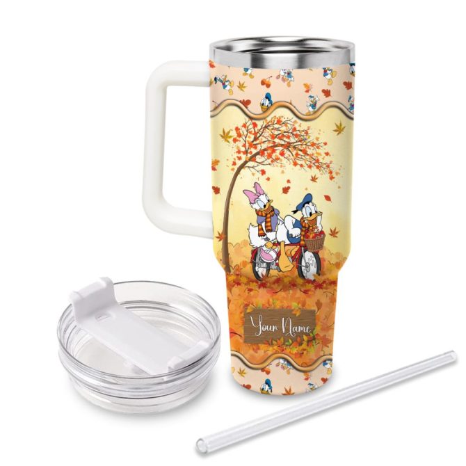 Donald Duck Mickey Mouse And Friends Cartoon Custom Stanley Quencher 40Oz Stainless Steel Tumbler With Handle - Image 2