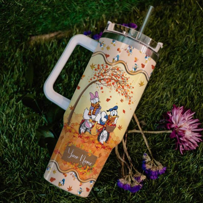 Donald Duck Mickey Mouse And Friends Cartoon Custom Stanley Quencher 40Oz Stainless Steel Tumbler With Handle - Image 6