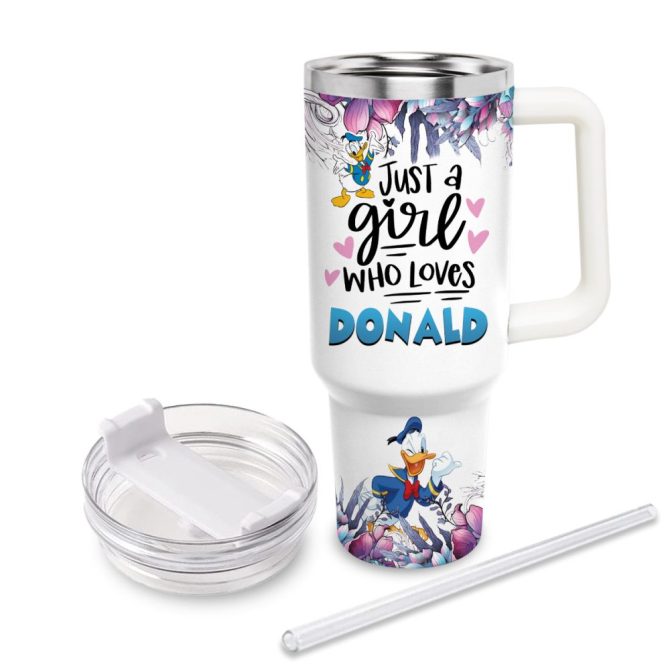 Donald Duck Mickey Mouse And Friends Cartoon Custom Stanley Quencher 40Oz Stainless Steel Tumbler With Handle - Image 3
