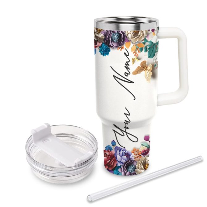 Donald Duck Mickey Mouse And Friends Cartoon Custom Stanley Quencher 40Oz Stainless Steel Tumbler With Handle - Image 3