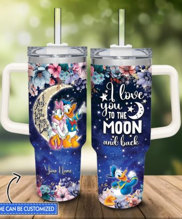 Donald Duck Mickey Mouse And Friends Cartoon Custom Stanley Quencher 40Oz Stainless Steel Tumbler With Handle