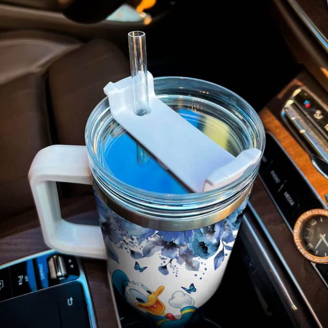 Donald Duck Mickey Mouse And Friends Cartoon Custom Stanley Quencher 40Oz Stainless Steel Tumbler With Handle - Image 4
