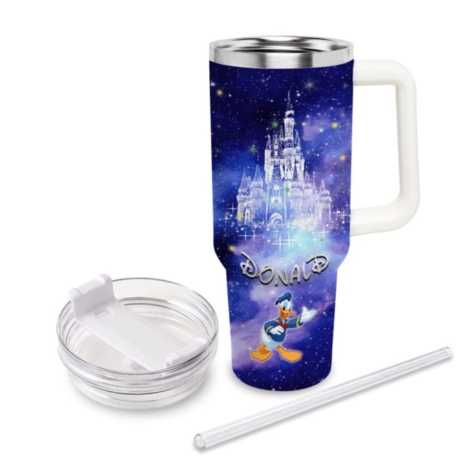 Donald Duck Mickey Mouse And Friends Cartoon Custom Stanley Quencher 40Oz Stainless Steel Tumbler With Handle - Image 2