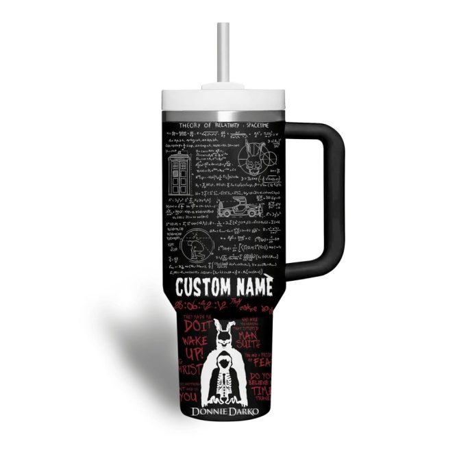 Donnie Darko Movies Custom Stanley Quencher 40Oz Stainless Steel Tumbler With Handle - Image 3