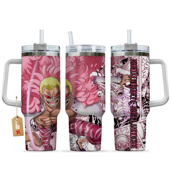 Donquixote Doflamingo One Piece Anime Custom Stanley Quencher 40Oz Stainless Steel Tumbler