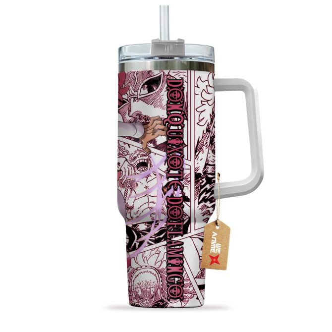 Donquixote Doflamingo One Piece Anime Custom Stanley Quencher 40Oz Stainless Steel Tumbler - Image 3
