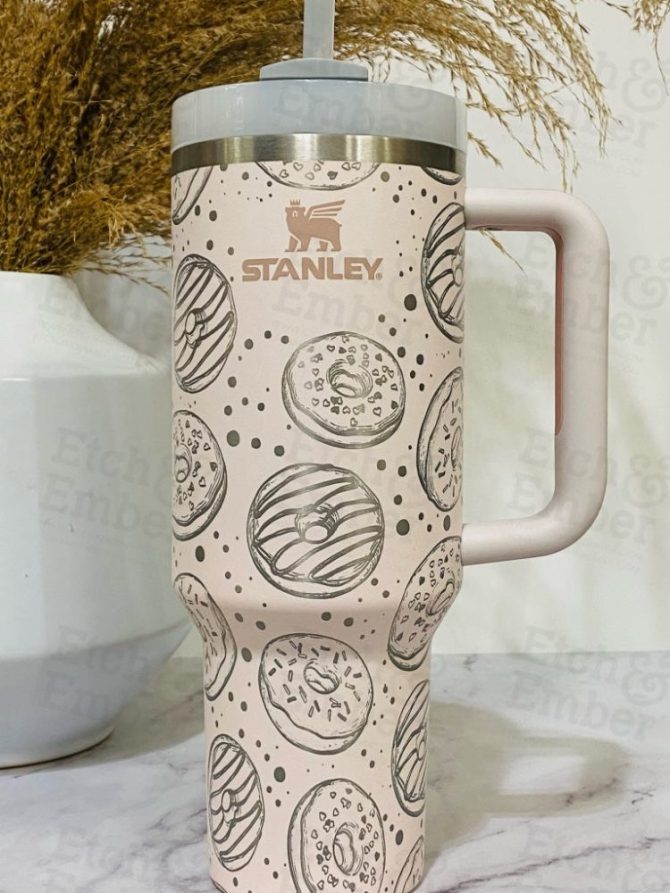 Donuts Custom Stanley Quencher 40Oz Stainless Steel Tumbler