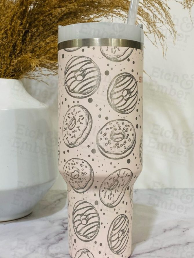 Donuts Custom Stanley Quencher 40Oz Stainless Steel Tumbler - Image 2