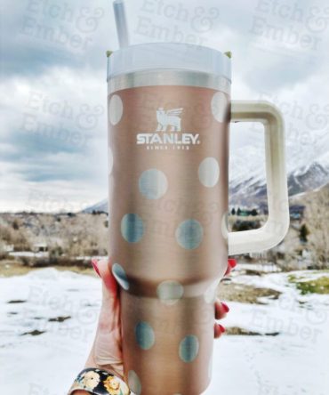 Dots Custom Stanley Quencher 40Oz Stainless Steel Tumbler