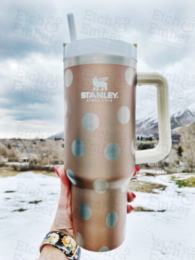 Dots Custom Stanley Quencher 40Oz Stainless Steel Tumbler