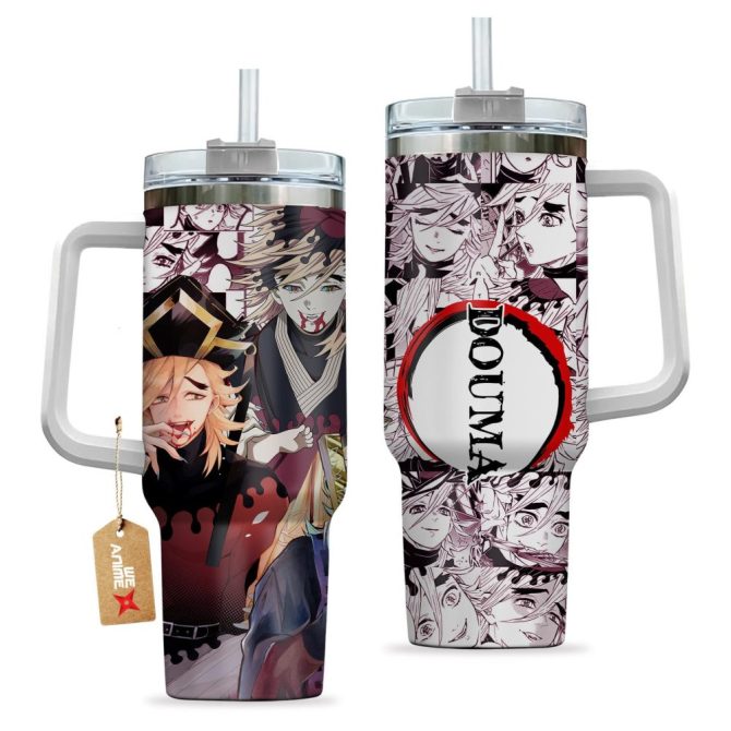 Douma Demon Slayer Anime Custom Stanley Quencher 40Oz Stainless Steel Tumbler - Image 2