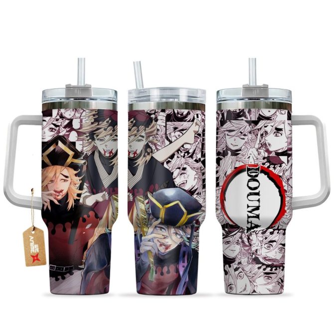 Douma Demon Slayer Anime Custom Stanley Quencher 40Oz Stainless Steel Tumbler