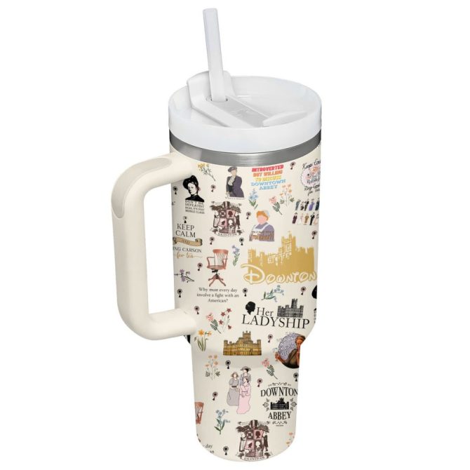 Downton Abbey Movies Custom Stanley Quencher 40Oz Stainless Steel Tumbler - Image 2
