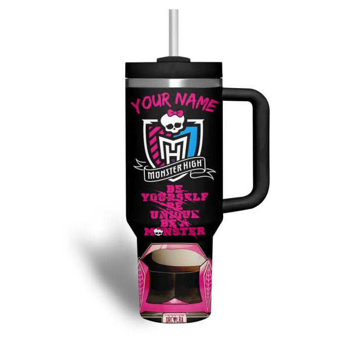 Draculaura Movies Custom Stanley Quencher 40Oz Stainless Steel Tumbler - Image 3