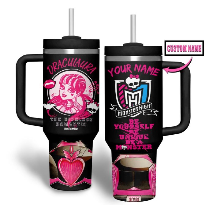 Draculaura Movies Custom Stanley Quencher 40Oz Stainless Steel Tumbler
