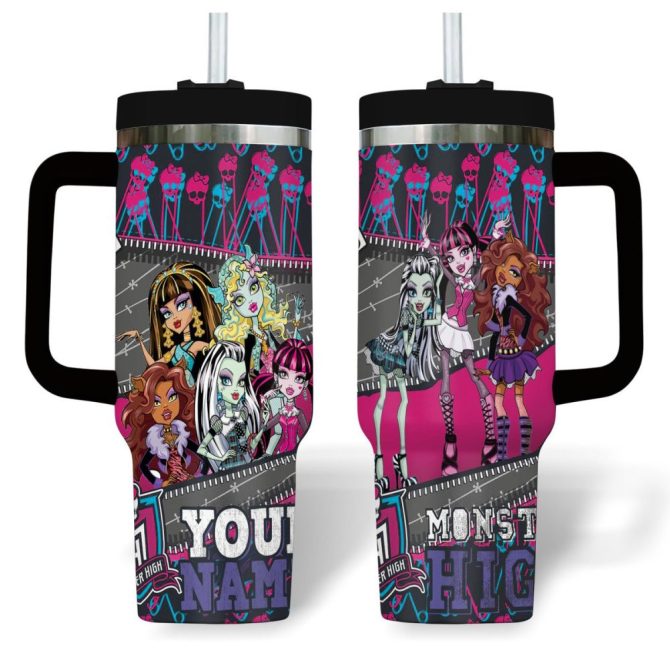 Draculaura Movies Custom Stanley Quencher 40Oz Stainless Steel Tumbler