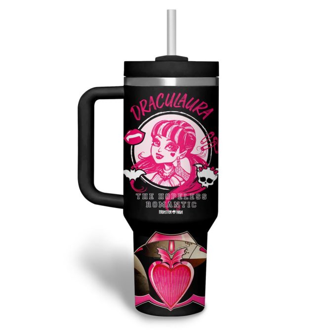 Draculaura Movies Custom Stanley Quencher 40Oz Stainless Steel Tumbler - Image 2
