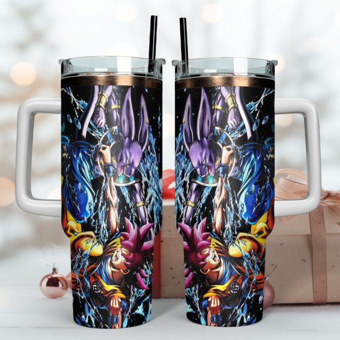 Dragon Ball Anime Custom Stanley Quencher 40Oz Stainless Steel Tumbler With Handle - Image 4