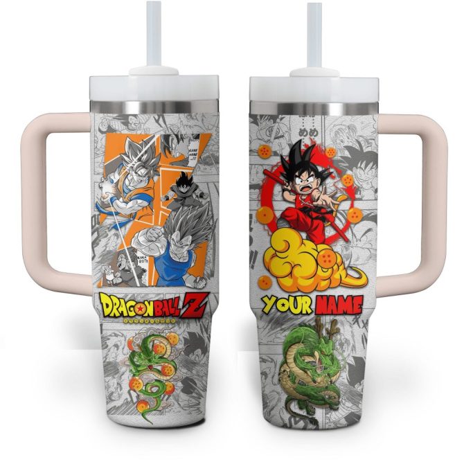 Dragon Ball Anime Custom Stanley Quencher 40Oz Stainless Steel Tumbler With Handle - Image 2