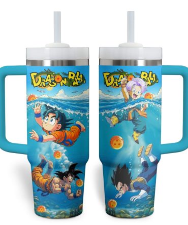 Dragon Ball Anime Custom Stanley Quencher 40Oz Stainless Steel Tumbler With Handle