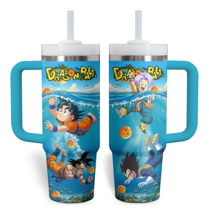 Dragon Ball Anime Custom Stanley Quencher 40Oz Stainless Steel Tumbler With Handle