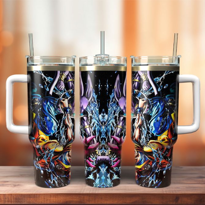 Dragon Ball Anime Custom Stanley Quencher 40Oz Stainless Steel Tumbler With Handle