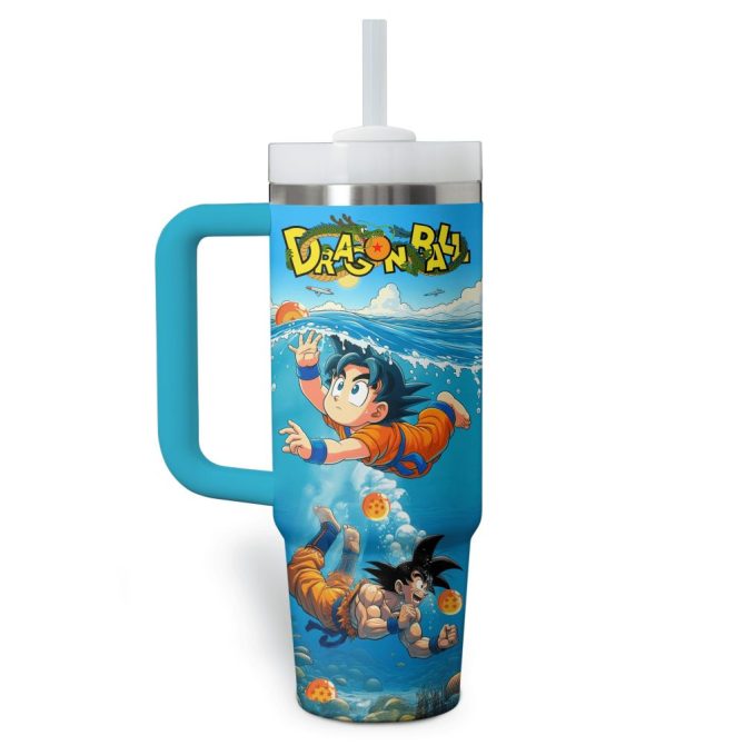 Dragon Ball Anime Custom Stanley Quencher 40Oz Stainless Steel Tumbler With Handle - Image 3