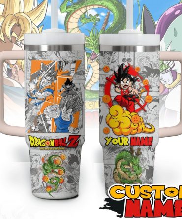 Dragon Ball Anime Custom Stanley Quencher 40Oz Stainless Steel Tumbler With Handle