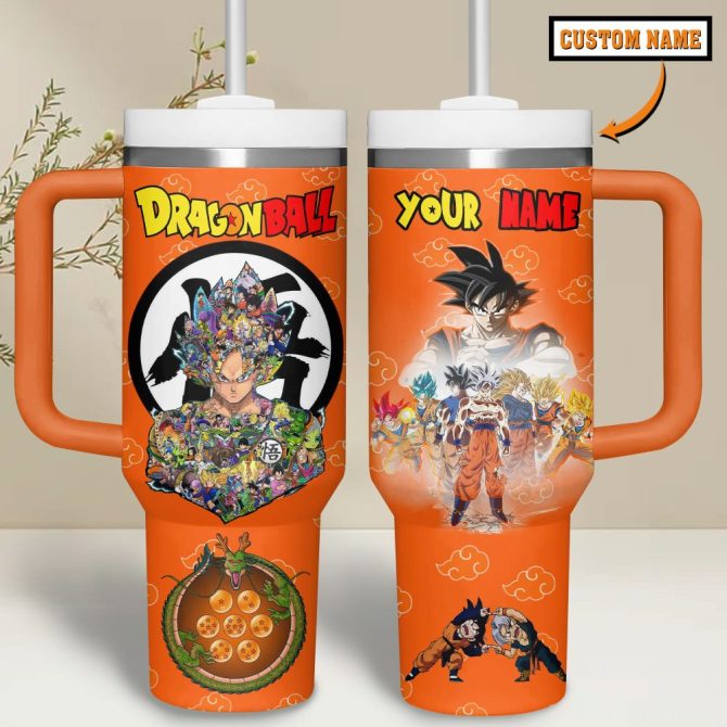 Dragon Ball Z Cartoon Custom Stanley Quencher 40Oz Stainless Steel Tumbler - Image 3