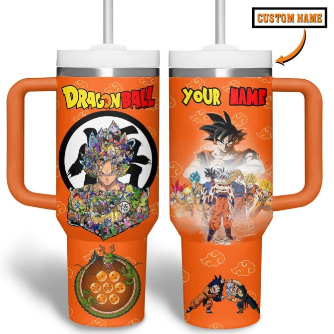 Dragon Ball Z Cartoon Custom Stanley Quencher 40Oz Stainless Steel Tumbler - Image 2