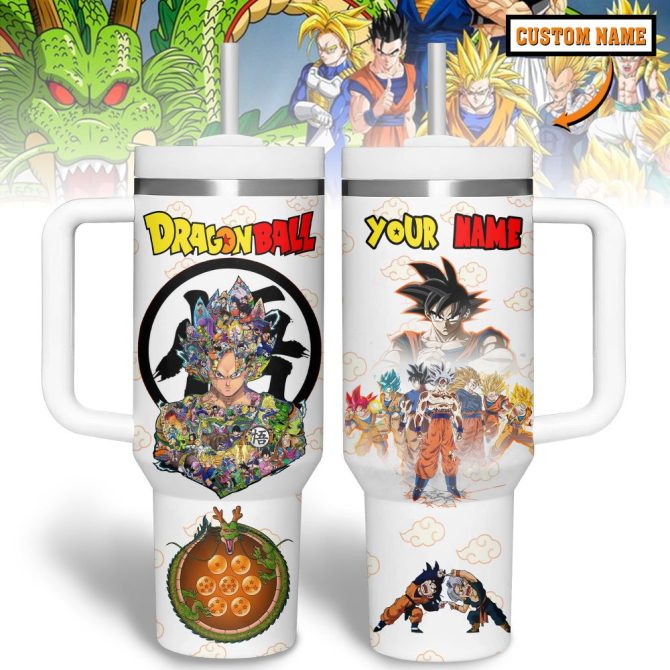 Dragon Ball Z Cartoon Custom Stanley Quencher 40Oz Stainless Steel Tumbler - Image 4
