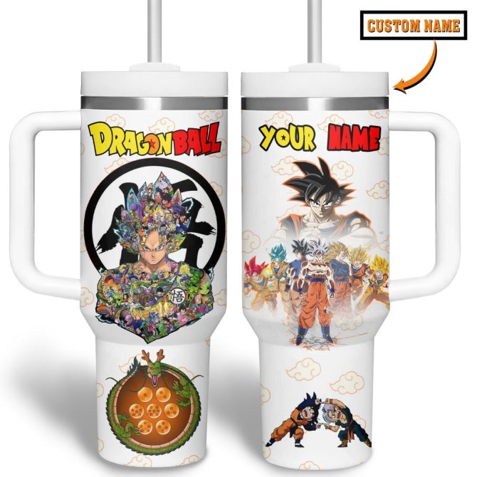 Dragon Ball Z Cartoon Custom Stanley Quencher 40Oz Stainless Steel Tumbler - Image 6