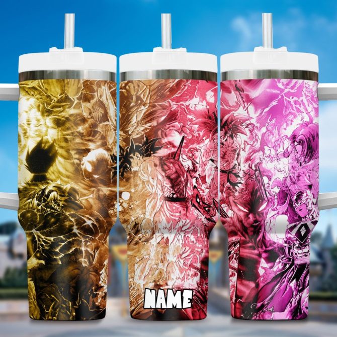 Dragon Ball Z Movies Custom Stanley Quencher 40Oz Stainless Steel Tumbler With Handle