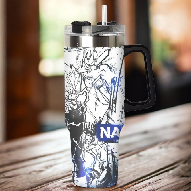 Dragon Ball Z Movies Custom Stanley Quencher 40Oz Stainless Steel Tumbler With Handle - Image 4