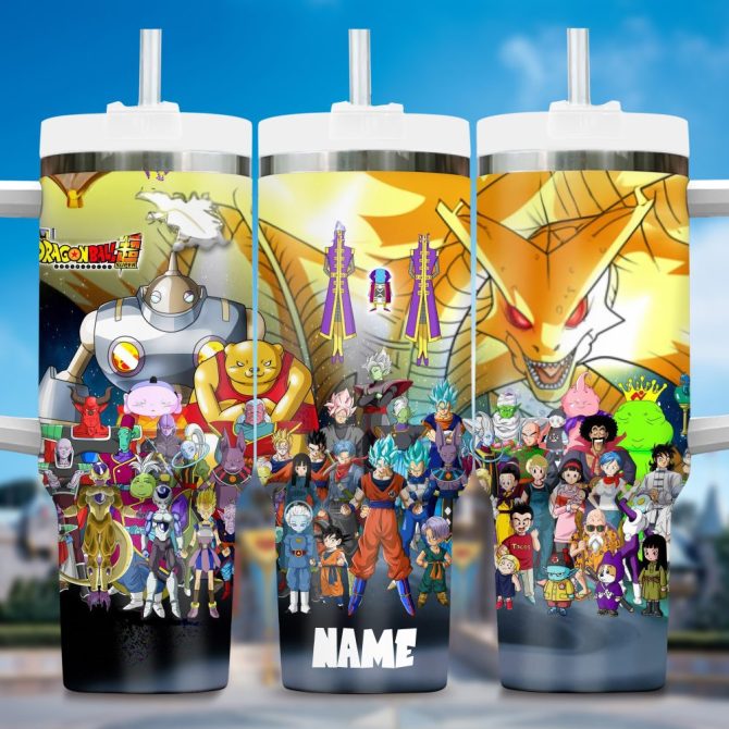 Dragon Ball Z Movies Custom Stanley Quencher 40Oz Stainless Steel Tumbler With Handle - Image 3