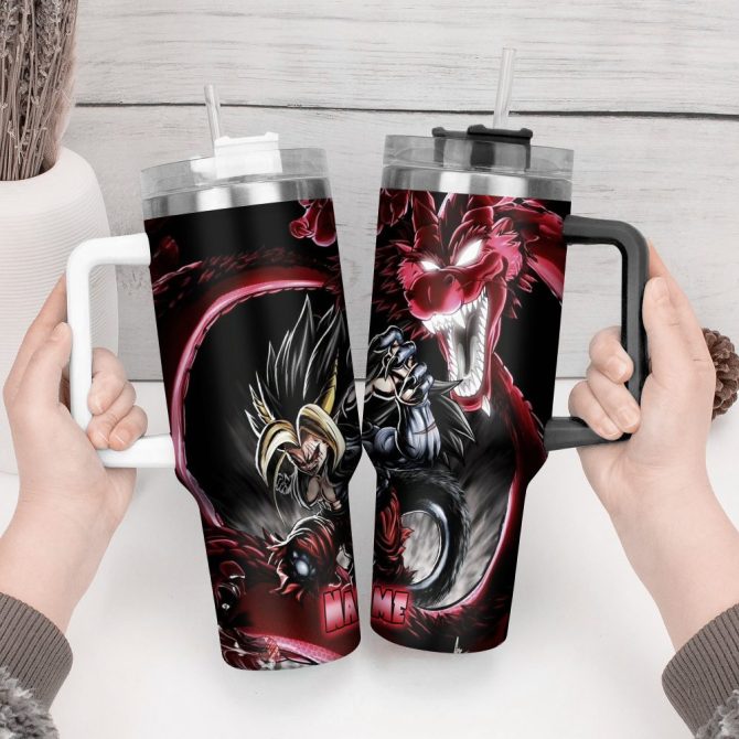 Dragon Ball Z Movies Custom Stanley Quencher 40Oz Stainless Steel Tumbler With Handle - Image 3