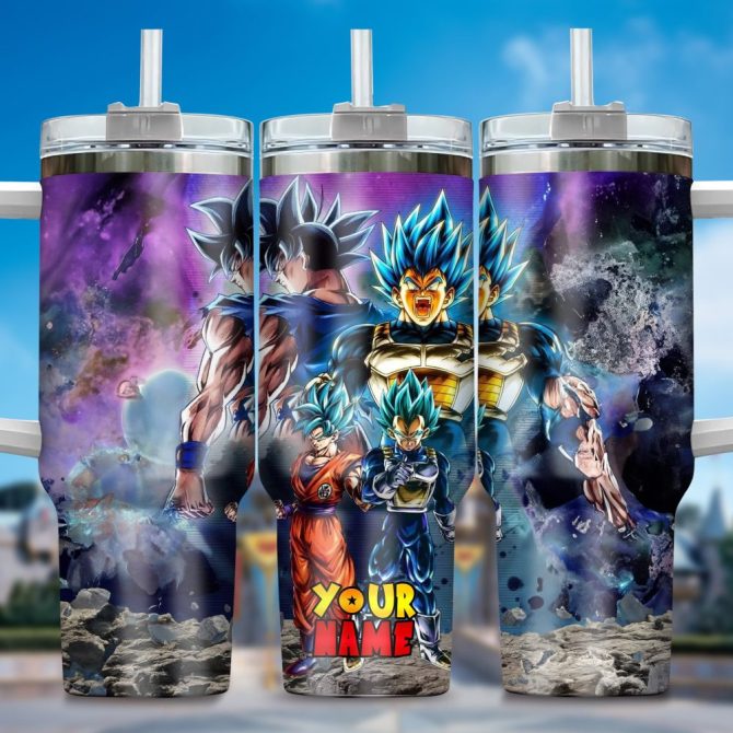 Dragon Ball Z Movies Custom Stanley Quencher 40Oz Stainless Steel Tumbler With Handle