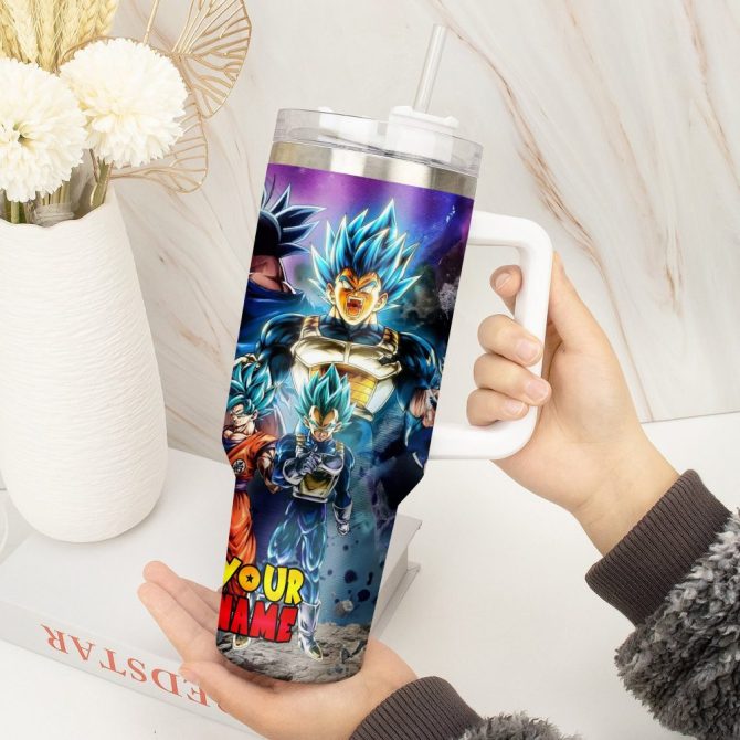 Dragon Ball Z Movies Custom Stanley Quencher 40Oz Stainless Steel Tumbler With Handle - Image 2