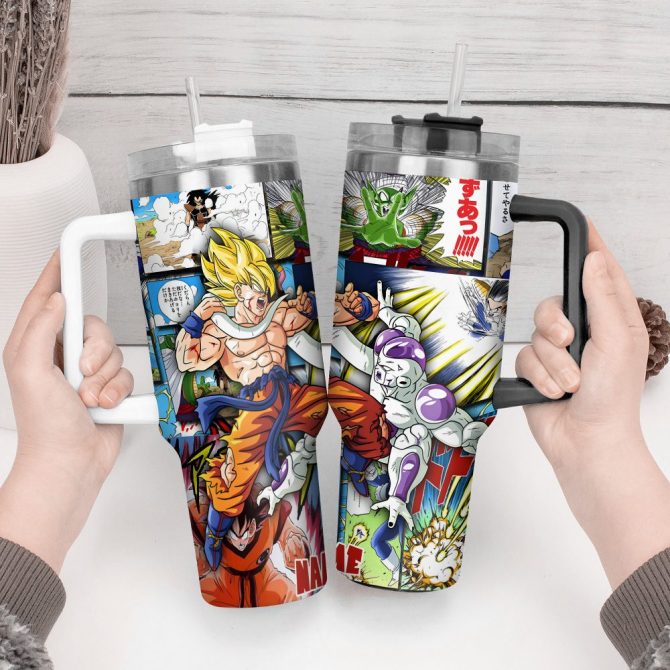 Dragon Ball Z Movies Custom Stanley Quencher 40Oz Stainless Steel Tumbler With Handle - Image 5