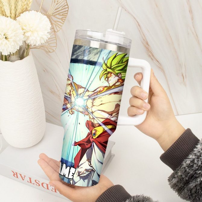Dragon Ball Z Movies Custom Stanley Quencher 40Oz Stainless Steel Tumbler With Handle - Image 4